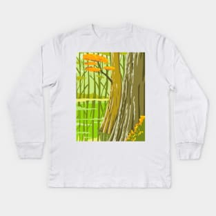 Congaree National Park in Columbia South Carolina United States WPA Poster Art Color Kids Long Sleeve T-Shirt